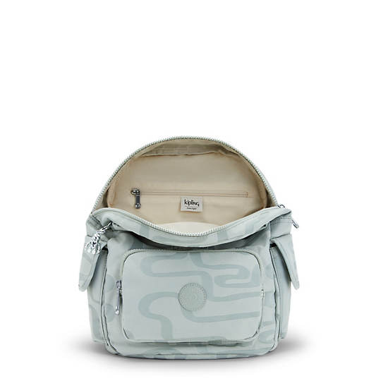 Kipling City Pack Small Classic Printed Hátizsák Türkiz | HU 1504WN